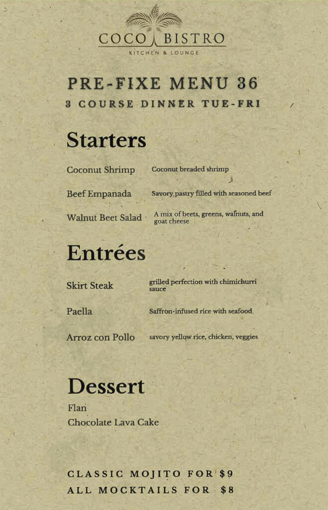 Best Pre Fixed menu in Smithtown New York