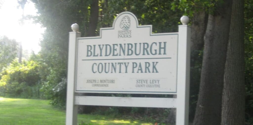 Image of River Rounded Red Trees in Blydenburgh County Park